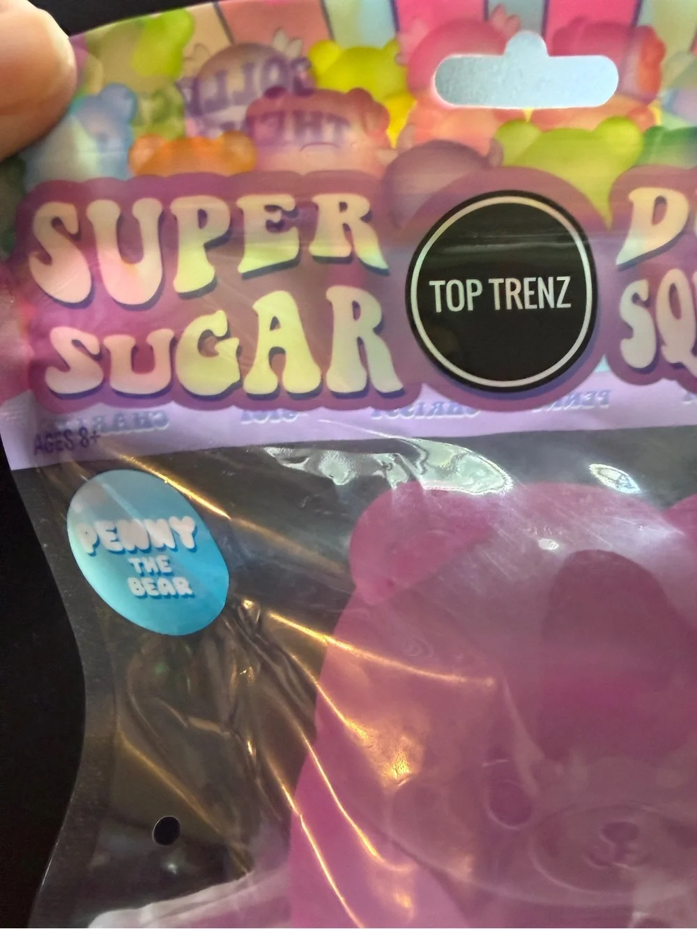 New Squishy Top Trenz Super Duper Sugar Squisher Penny the Pink Bear Toy 8+